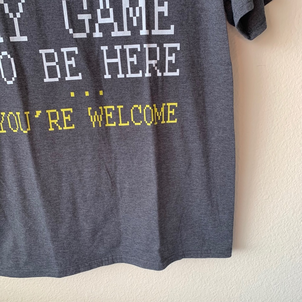 Dark Gray Gamer Short Sleeve Tshirt Medium I Paused My Game To Be Here - Picture 5 of 12